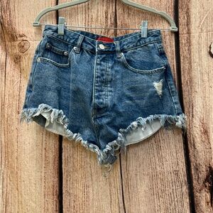 Denim Distressed Women Shorts